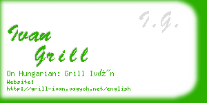 ivan grill business card